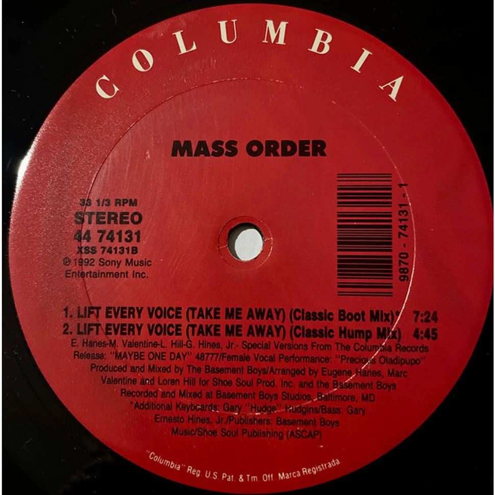 Mass Order - Lift Every Voice (Take Me Away)