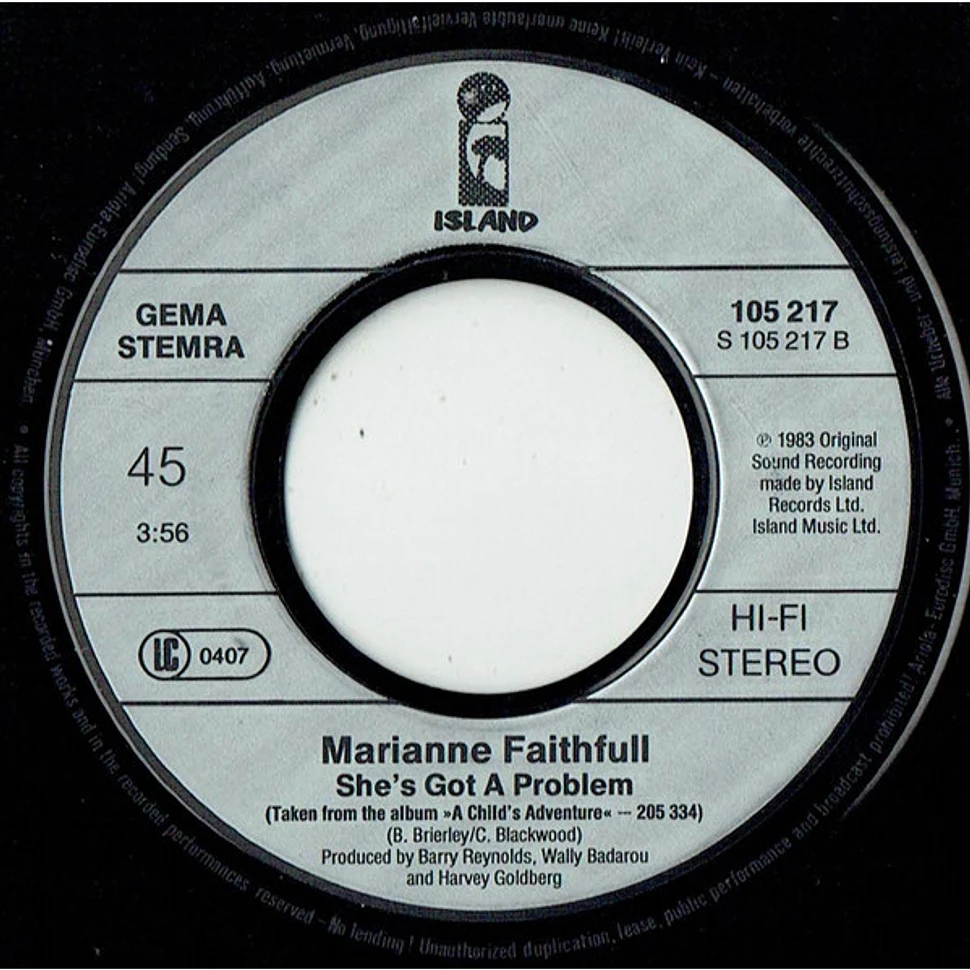 Marianne Faithfull - Running For Our Lives