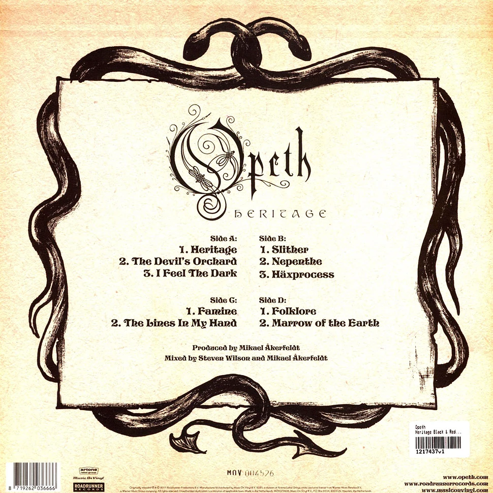 Opeth - Heritage Black & Red Marbled Vinyl Edition