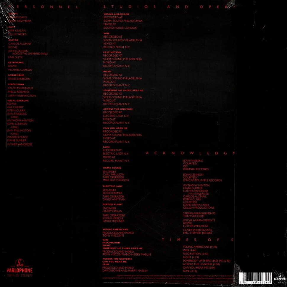 David Bowie - Young Americans 50th Anniversary Half-Speed Mastered ...