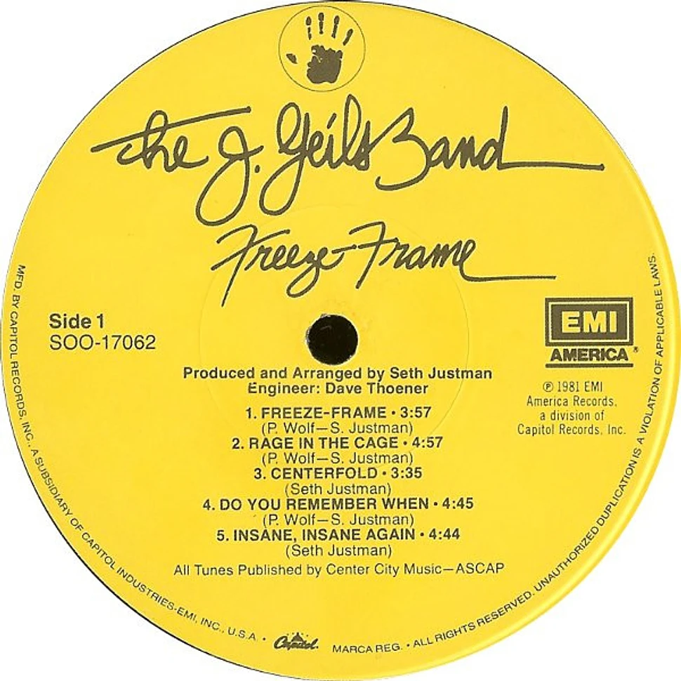 The J. Geils Band - Freeze-Frame