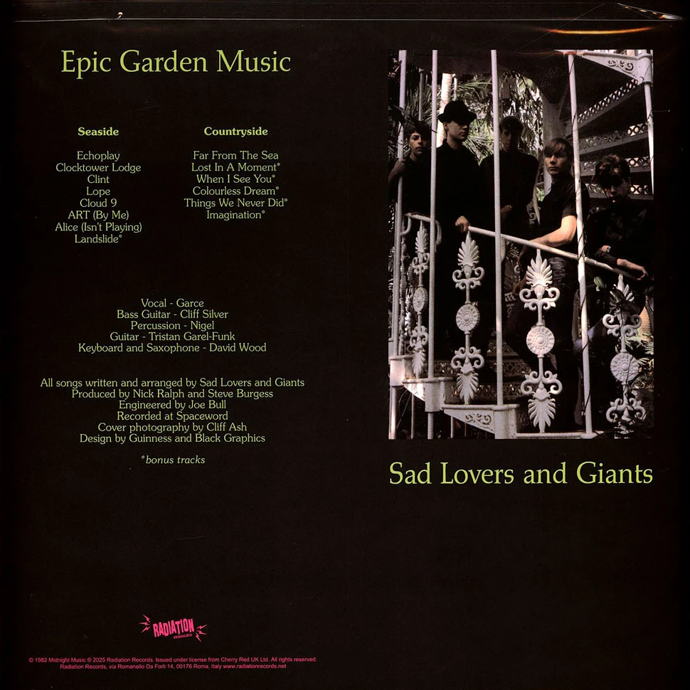 Sad Lovers And Giants - Epic Garden Music Grey Vinyl Edition