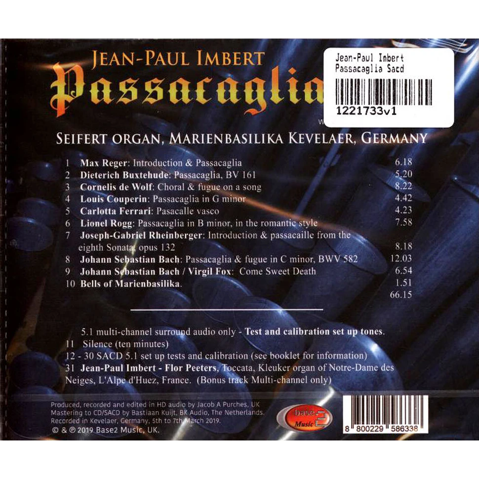 Jean-Paul Imbert - Passacaglia Sacd