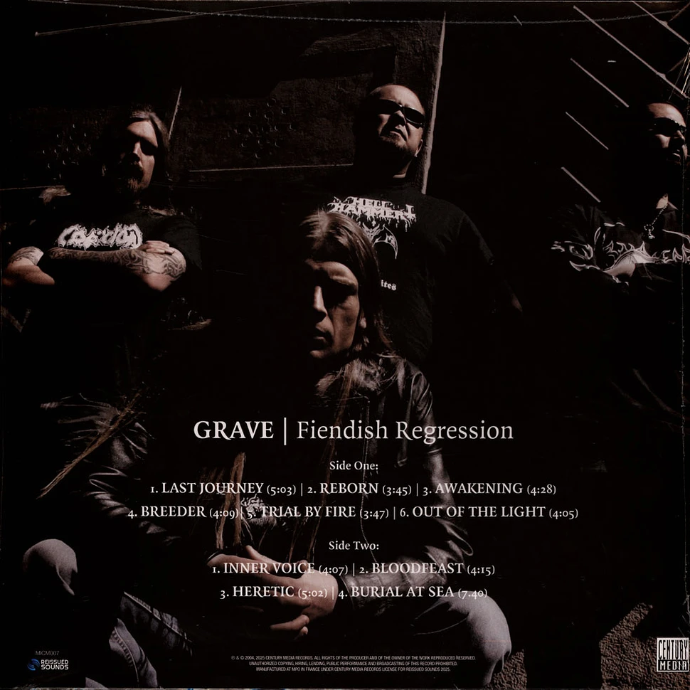 Grave - Fiendish Regression Crystal Clear Splatter Vinyl Edition