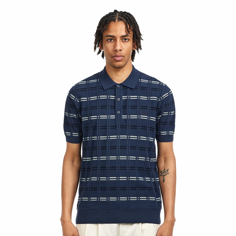 BEAMS×FREDPERRY RIB KNITTED SHIRT FRED PERRY＞×＜ BEAMS＞ Mens Open knit Polo Special ¥22,000