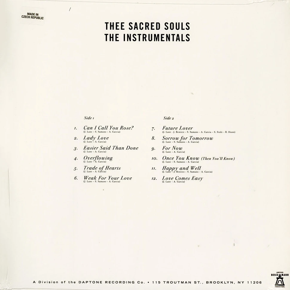 Thee Sacred Souls - The Instrumentals Limited Red