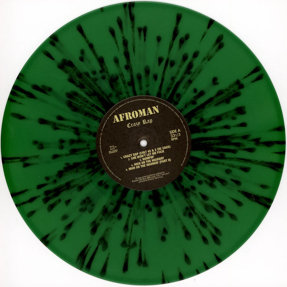 Afroman - Crazy Rap Green & Black Splatter Vinyl Edition