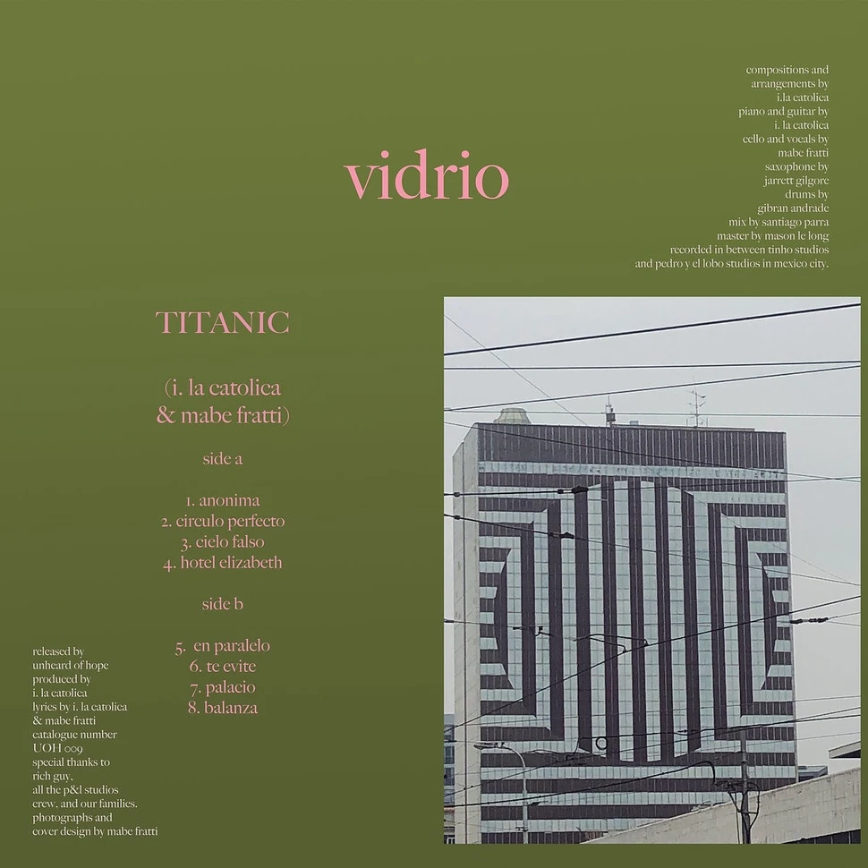 Titanic (Mabe Fratti & Hector Tosta) - Vidrio Pink Vinyl Edition