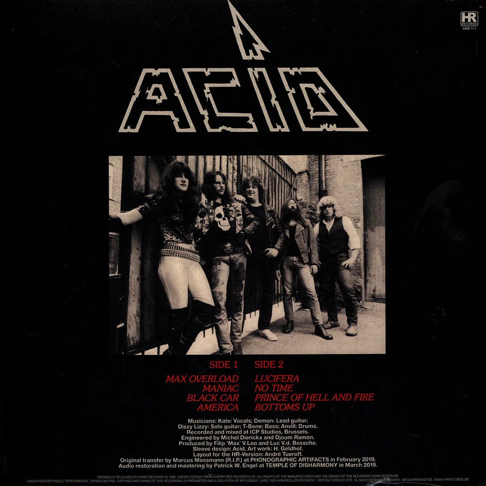 Acid - Maniac Black Vinyl Edition