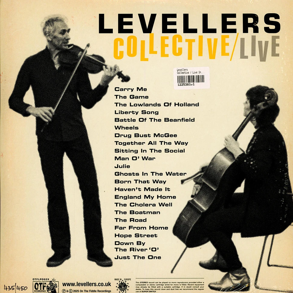 Levellers - Collective / Live Indies Yellow 2lp Vinyl Edition & Dvd