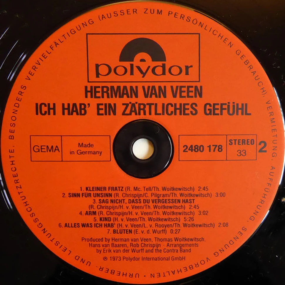 Herman Van Veen - Ich Hab' Ein Zärtliches Gefühl