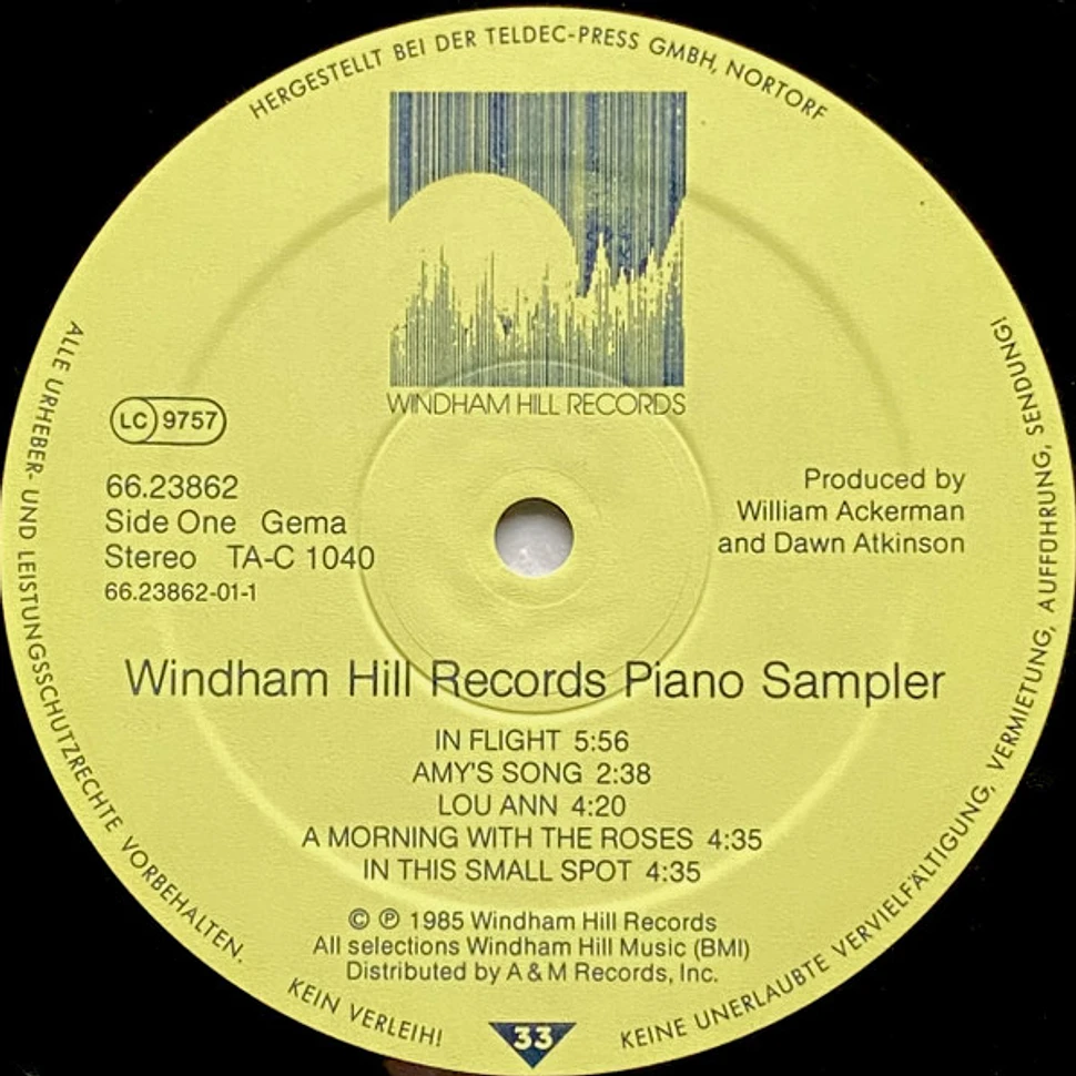 V.A. - Windham Hill Records Piano Sampler