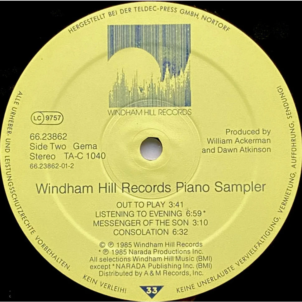 V.A. - Windham Hill Records Piano Sampler