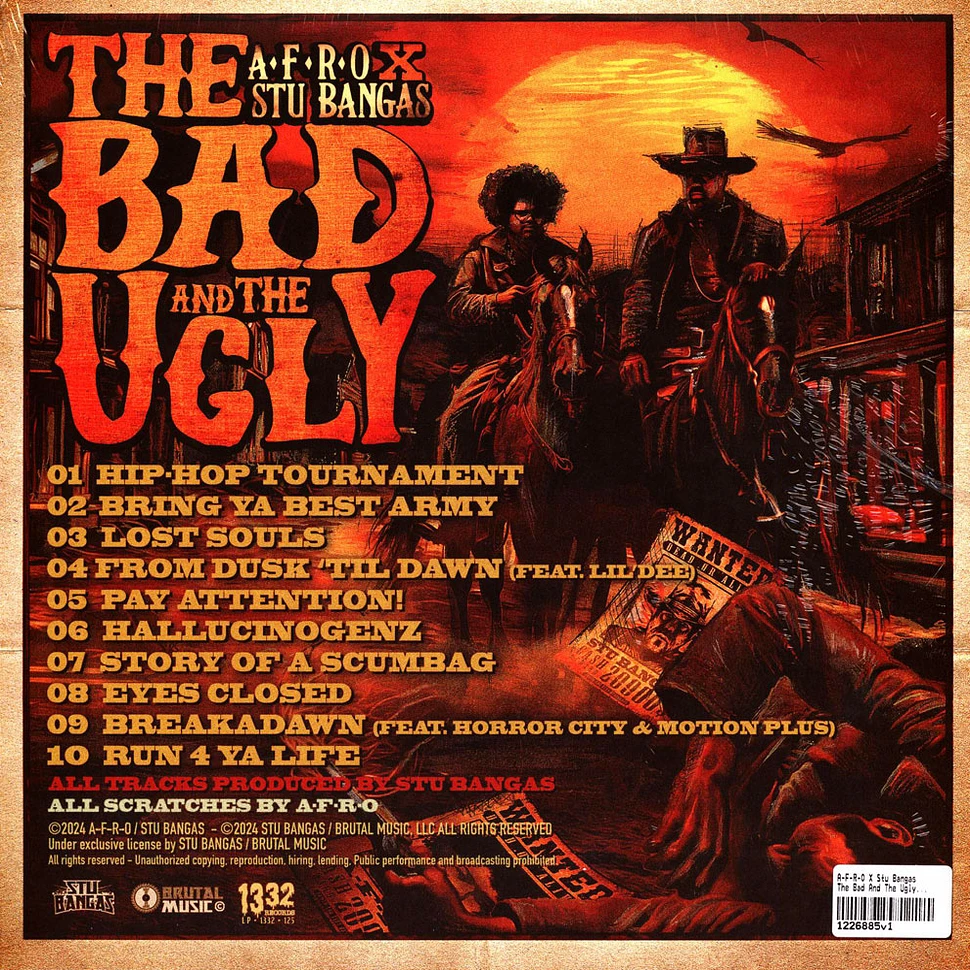 A-F-R-O X Stu Bangas - The Bad And The Ugly Black Vinyl Edition