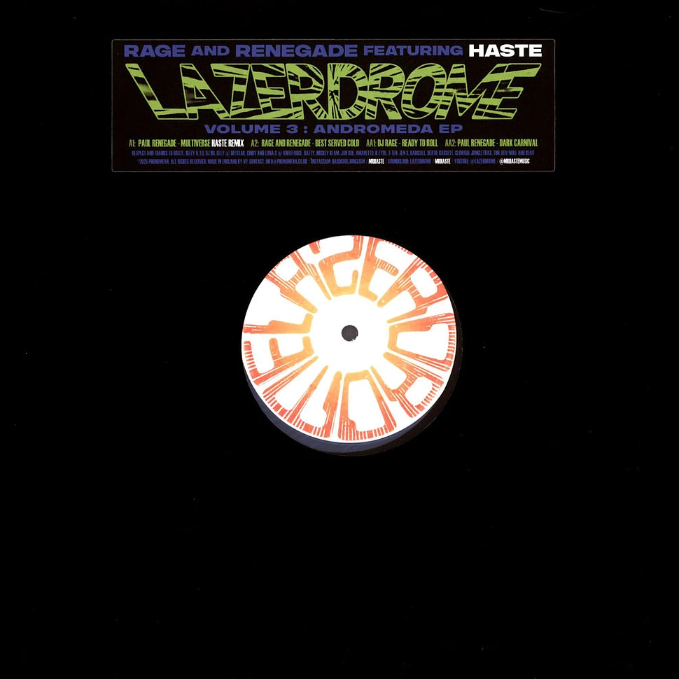 Rage & Renegade Feat. Haste - Lazerdrome Volume 3: Andromeda Ep Clear Blue Vinyl Edition