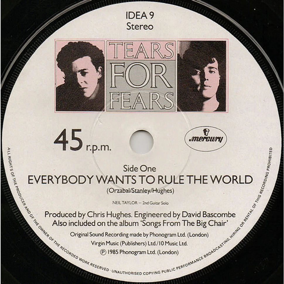 Tears For Fears - Everybody Wants To Rule The World