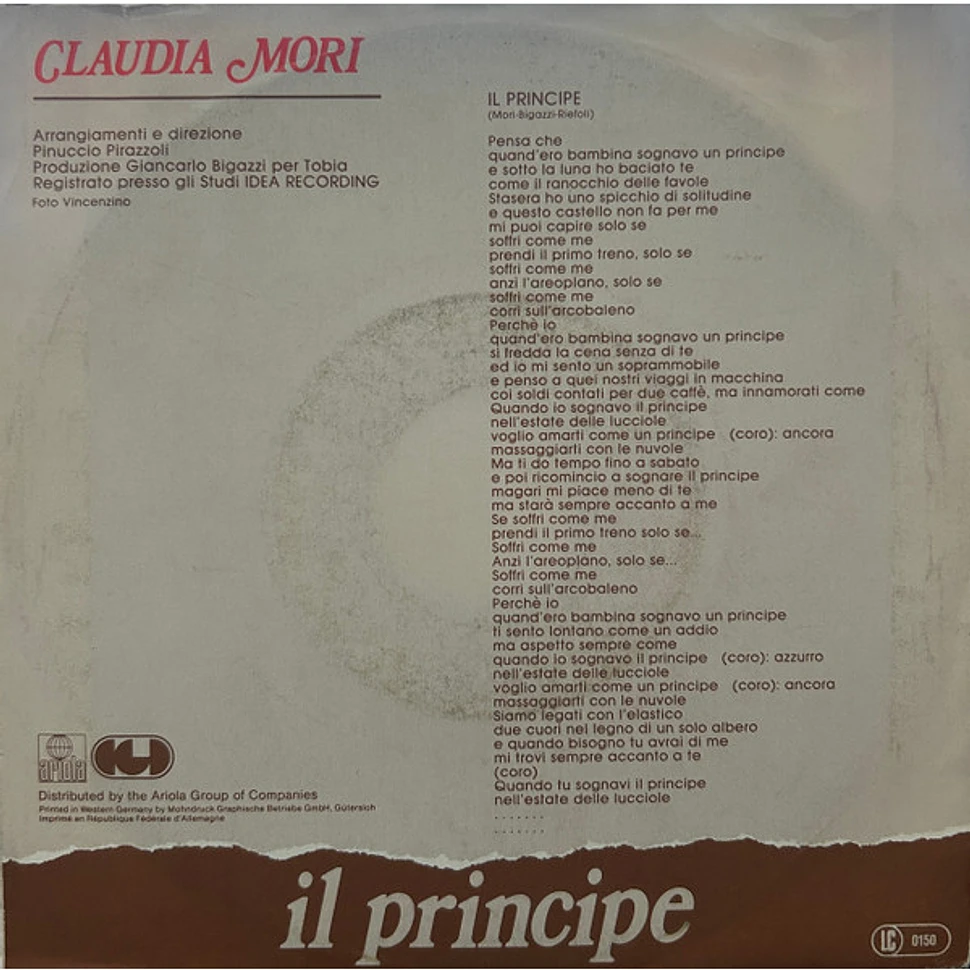 Claudia Mori - Il Principe