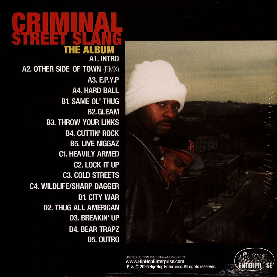 Killin' Field - Criminal Street Slang: The Album Colored Vinyl