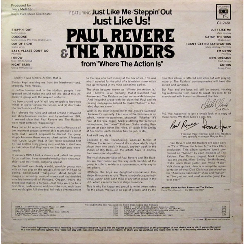 Paul Revere & The Raiders - Just Like Us!