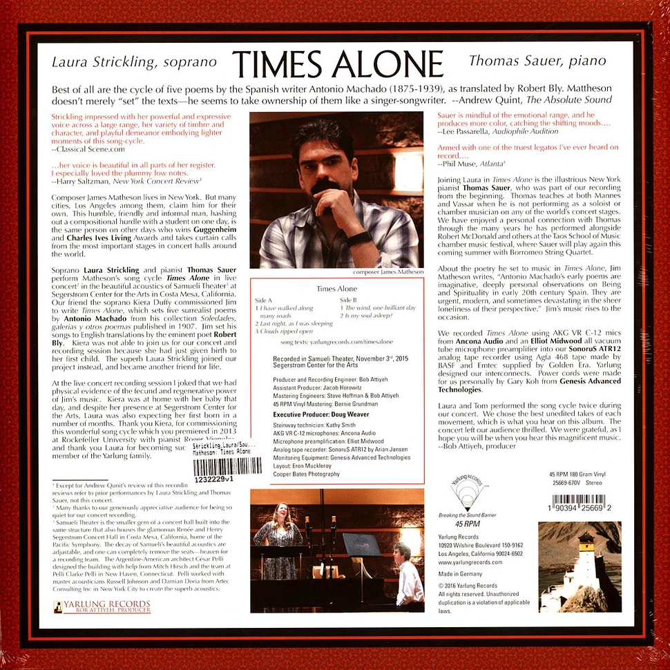 Strickling / Sauer / Matheson - Matheson: Times Alone