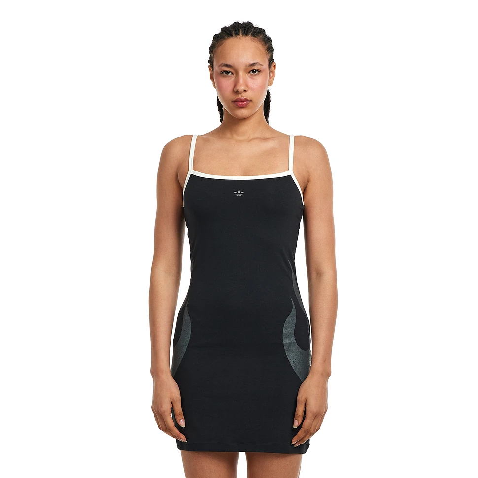 adidas tank dress black Adidas Adicolor 3-Stripes Tank Maxi Dress  DTLR