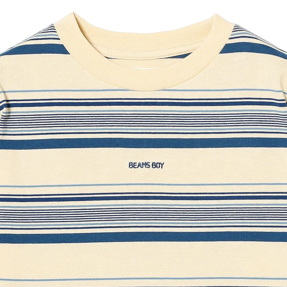 Beams Boy - Embroidery Stirpe Longsleeve Tshirt