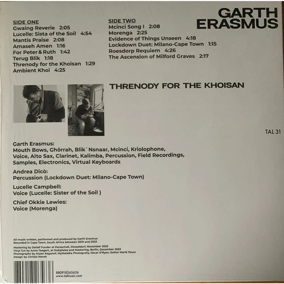 Garth Erasmus - Threnody for the Khoisan