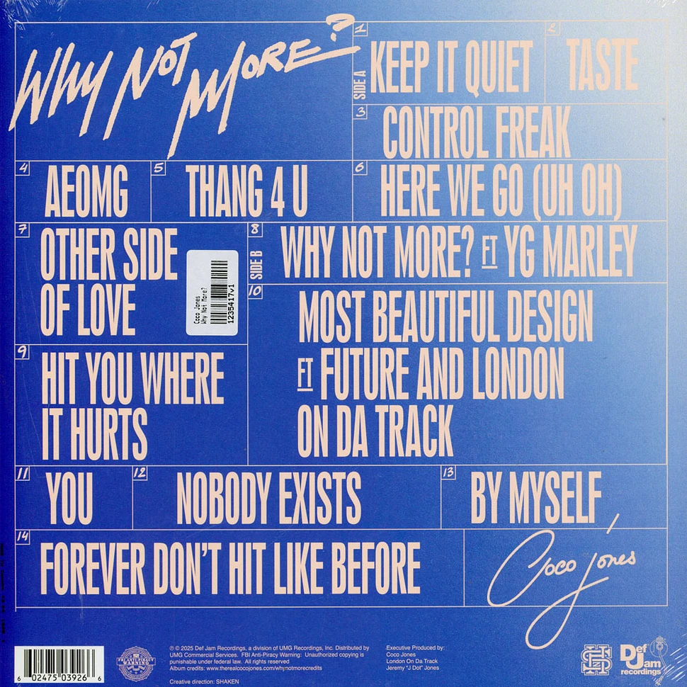 Coco Jones - Why Not More? - Vinyl LP - 2025 - US - Original | HHV