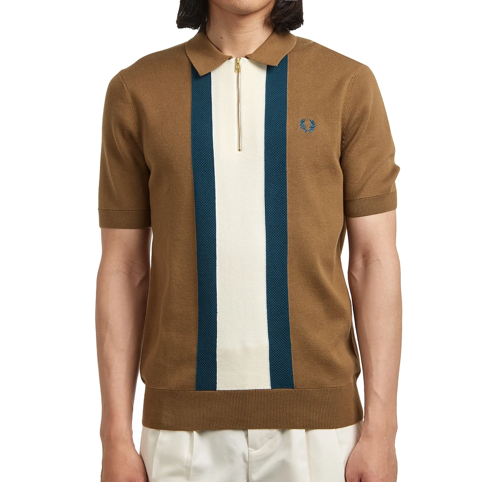 Fred Perry - Textured Stripe Knitted Shirt