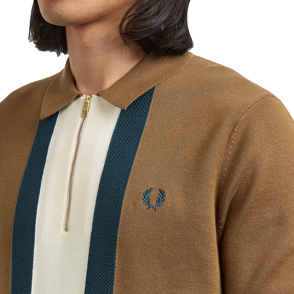 Fred Perry - Textured Stripe Knitted Shirt