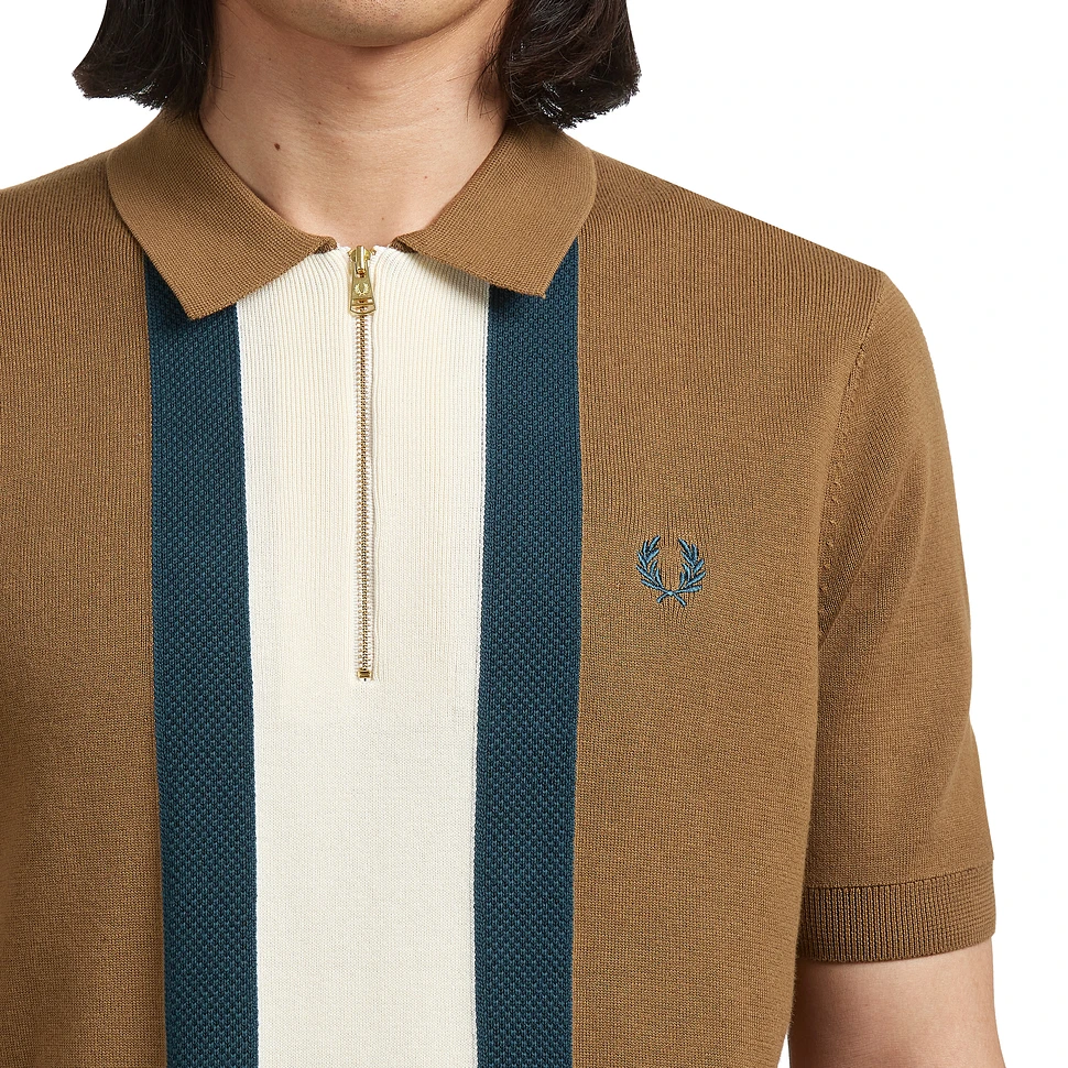Fred Perry - Textured Stripe Knitted Shirt