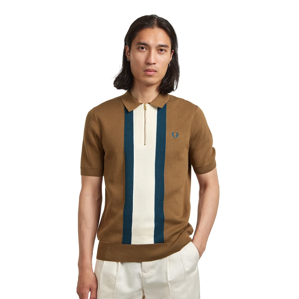 Fred Perry - Textured Stripe Knitted Shirt