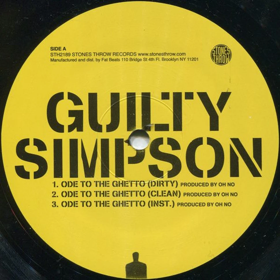 Guilty Simpson - Ode To The Ghetto