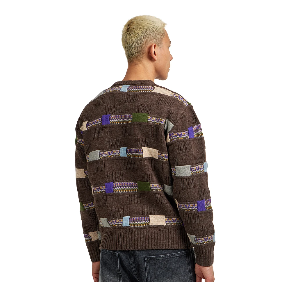 Beams Plus - Crew Jacquard Fair Isle Stripe 5G
