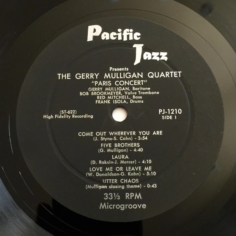 Gerry Mulligan Quartet - Paris Concert