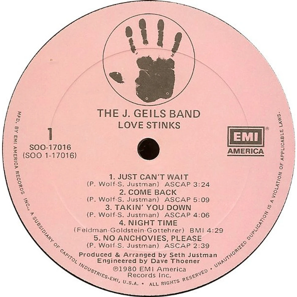 The J. Geils Band - Love Stinks