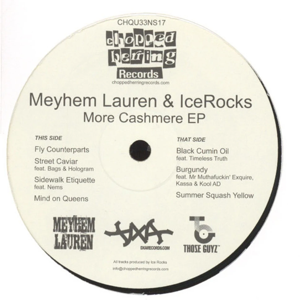 Meyhem & Icerocks DXA - More Cashmere EP