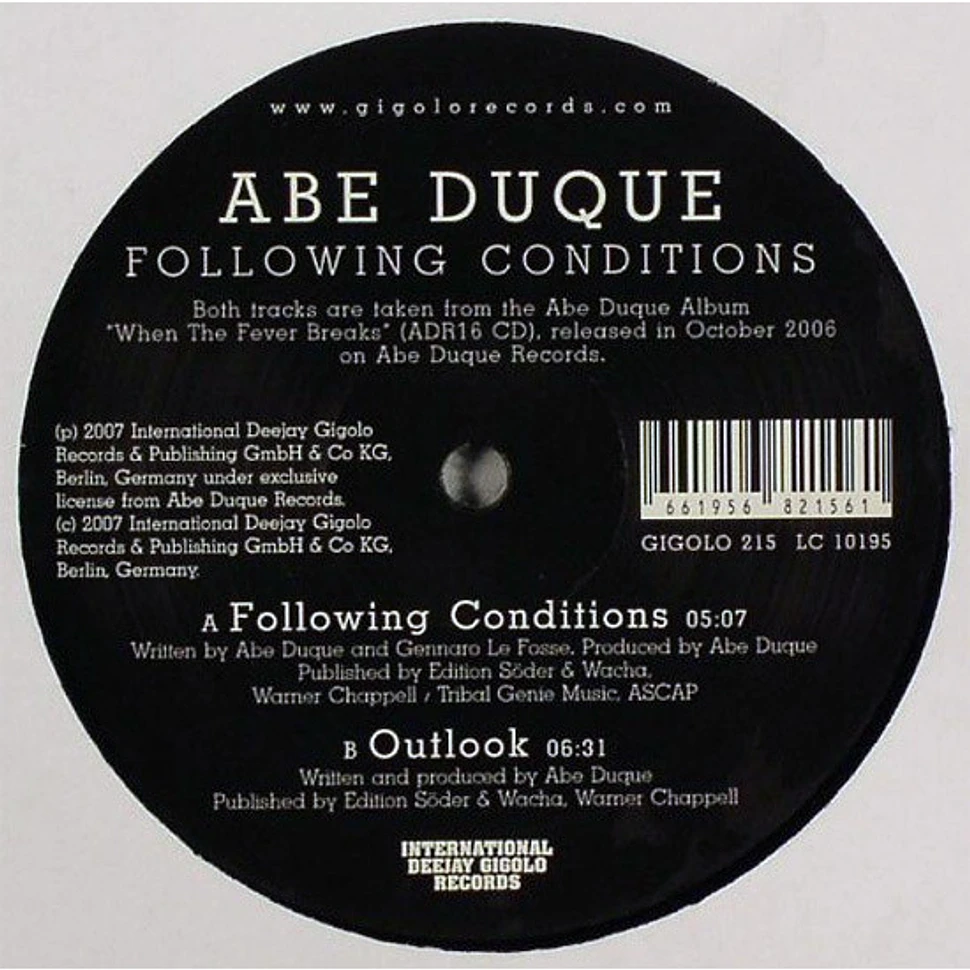 Abe Duque - Following Conditions