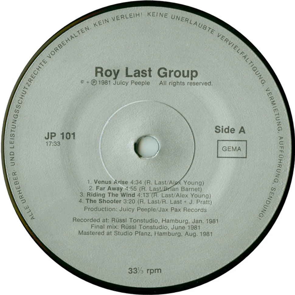 Roy Last Group - Rocks