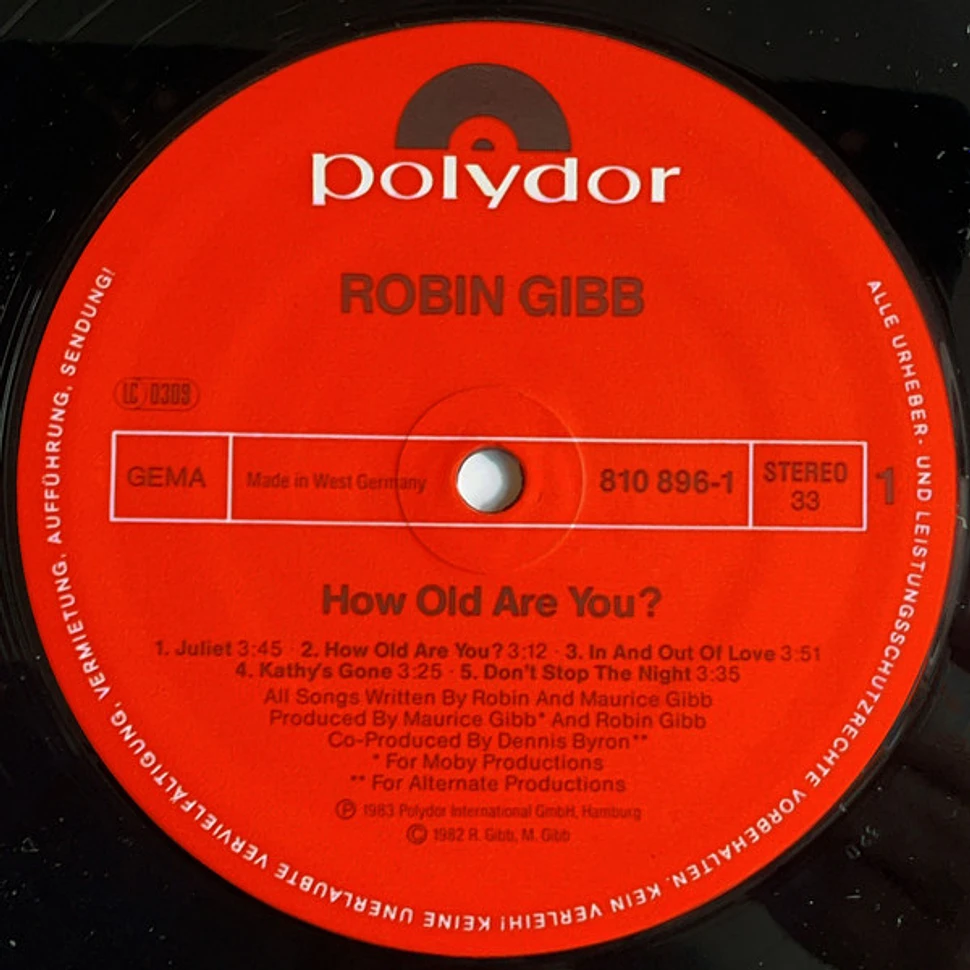 Robin Gibb - How Old Are You?