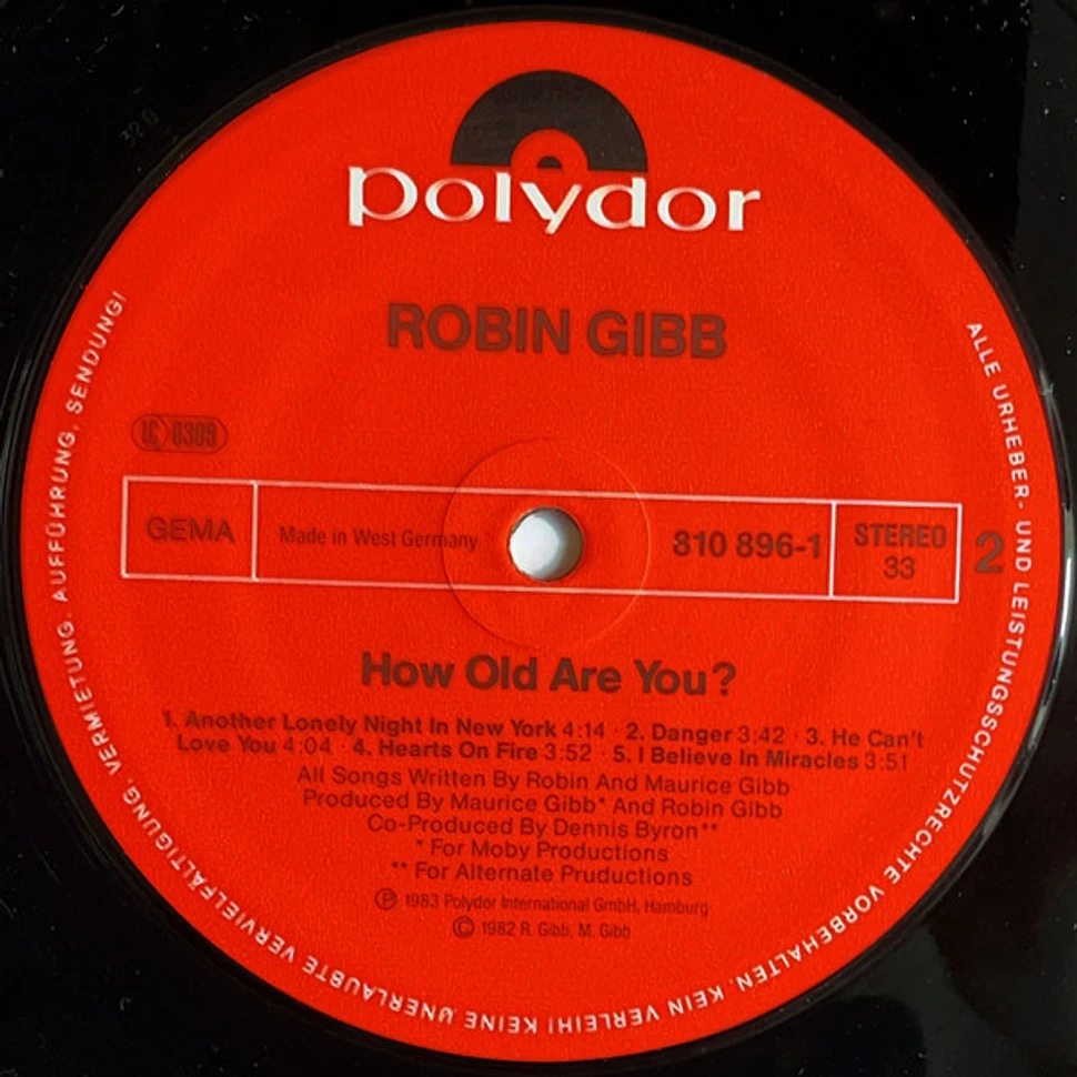 Robin Gibb - How Old Are You?