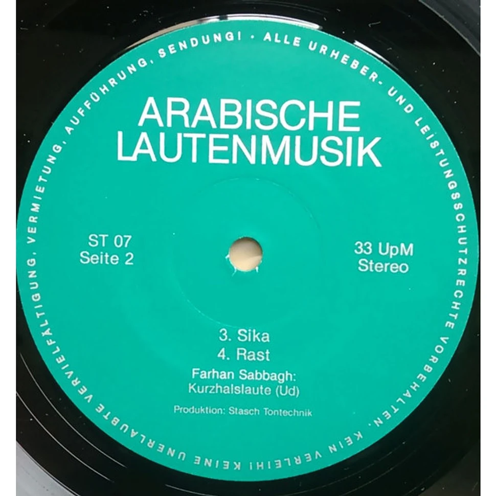 Farhan Sabbagh - Arabische Lautenmusik - Farhan Sabbagh Spielt Taqsim Für 'Ud