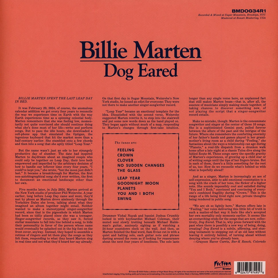 Billie Marten - Dog Eared Black Vinyl Edition