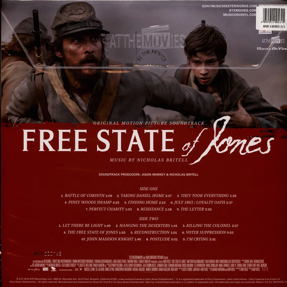Nicholas Britell - OST Free State Of Jones Limited Red Vinyl Edition