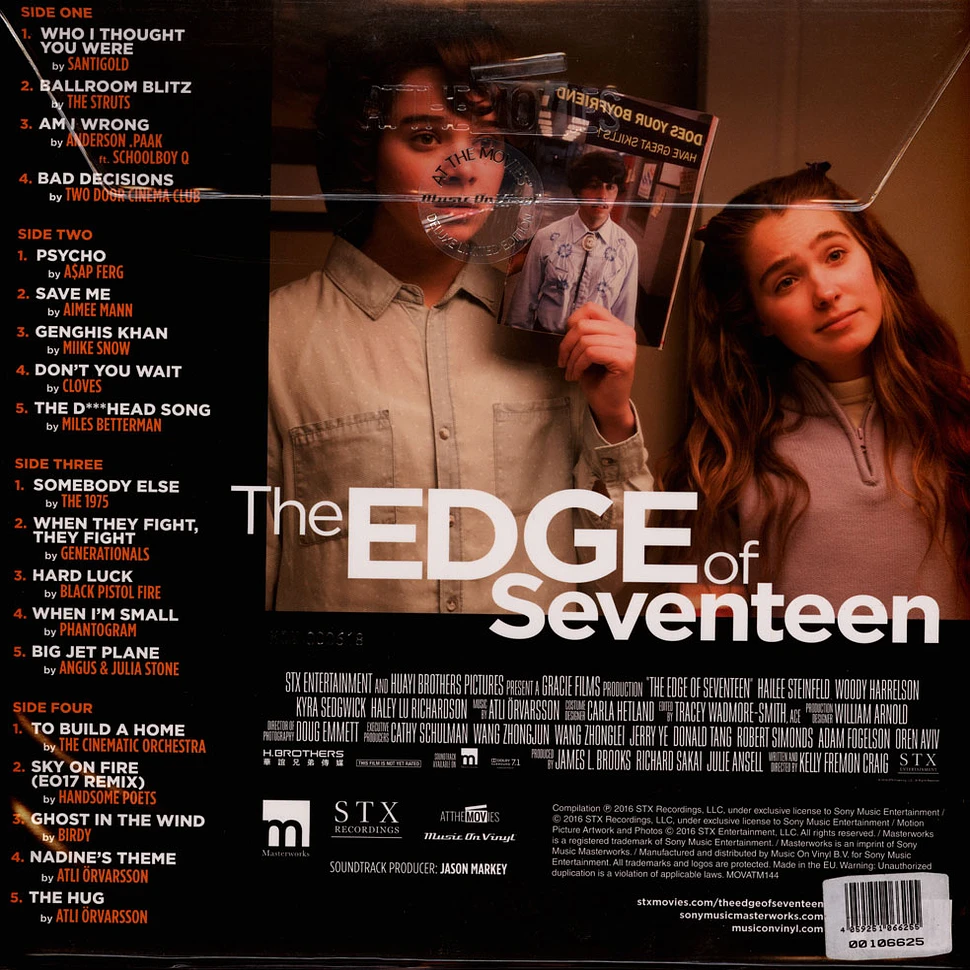 V.A. - OST Edge Of Seventeen Limited Orange Vinyl Edition