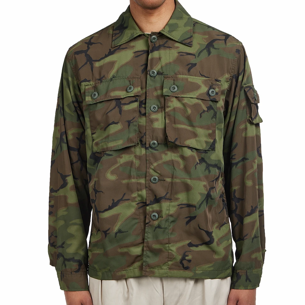 Beams Plus - Mil-Sht Mesh Camo Jacquard Mapping Print