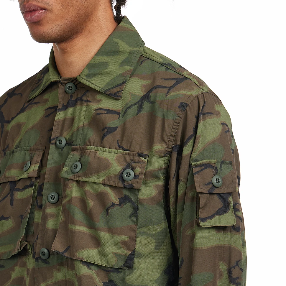 Beams Plus - Mil-Sht Mesh Camo Jacquard Mapping Print