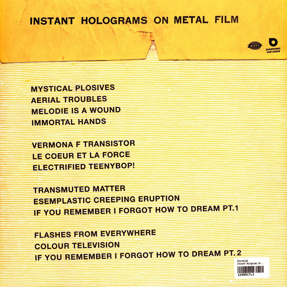 Stereolab - Instant Holograms On Metal Film Black Vinyl Edition