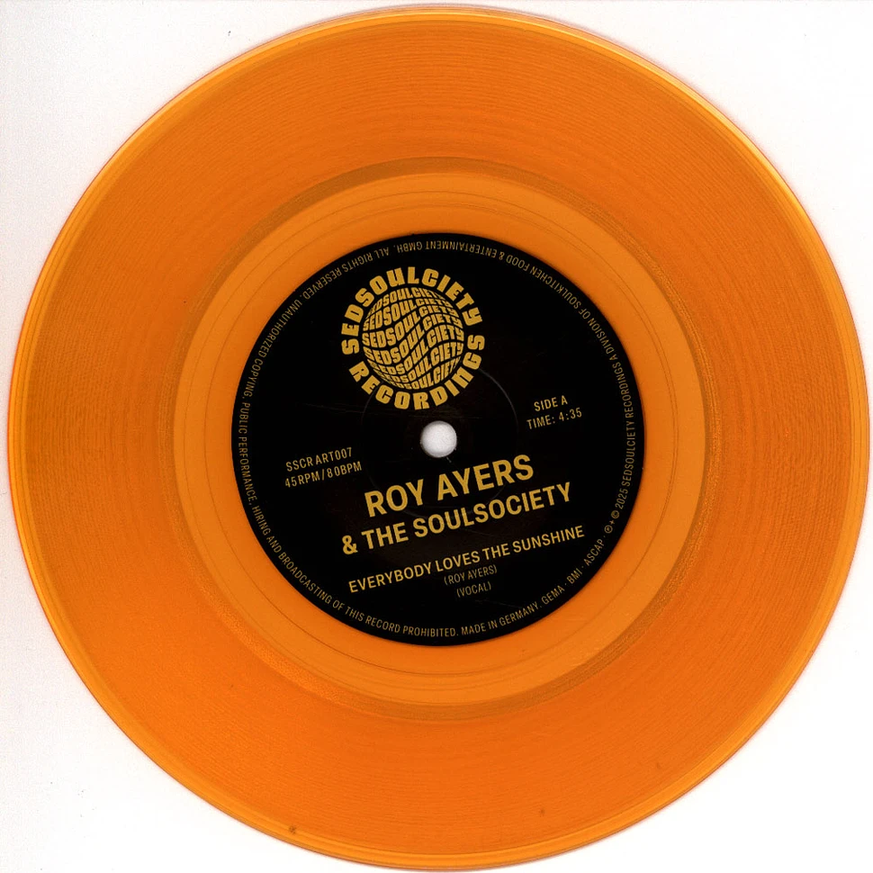 Roy Ayers & The Soulsociety - Everybody Loves The Sunshine Yellow Vinyl Edition With Picture Cover