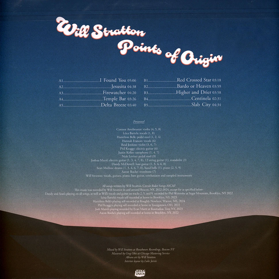 Will Stratton Will Stratton - Points Of Origin - Vinyl LP - 2025 - WW - Original | HHV